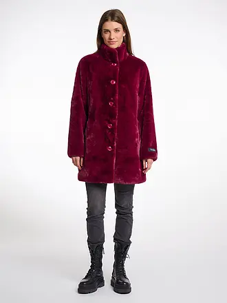 RINO&PELLE | Manteau en fausse fourrure NONNA | dunkelrot